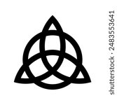 Trinity Knot Ancient Symbol Icon Vector