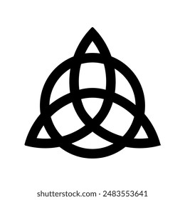 Trinity Knot Ancient Symbol Icon Vector