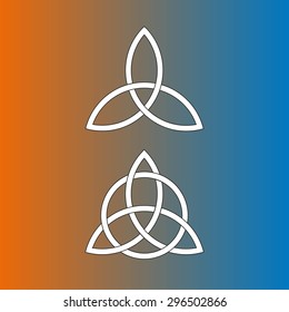 Trinity knot vector, logo design. Vector illustration.