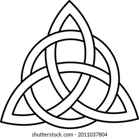 Trinity Knot Vector Outline Illustration Stock Vector (Royalty Free ...