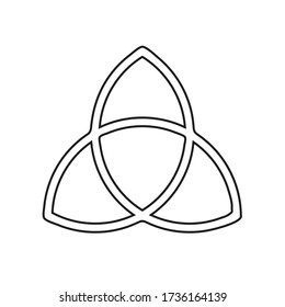 Trinity sign, icon. Three petals