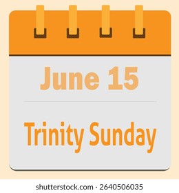 Trinity Sunday Announcement Reminder Calendar 
