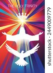 Trinity Sunday banner vector illustration