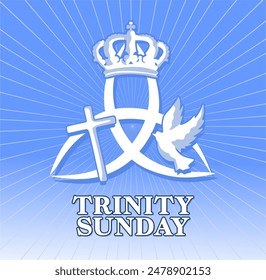 trinity sunday with beautiful blue sky background