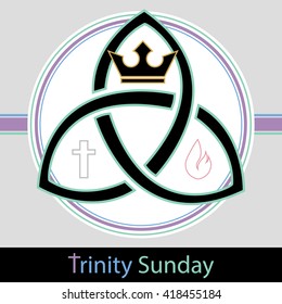 Trinity Sunday Christian Holiday Symbol Depicting Father, Son and Holy Spirit