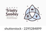 trinity sunday poster template with symbol illustration vector stock