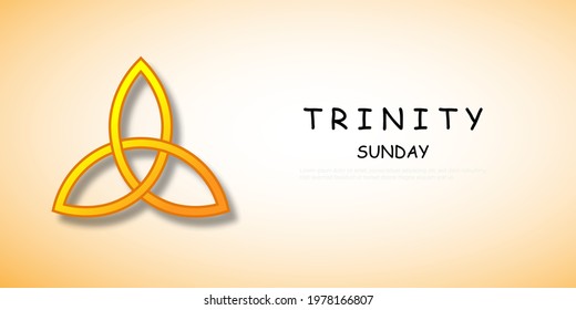 Trinity Sunday with religious trinity symbol vector illustration.