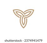 Trinity symbol filled and outlined style Vector