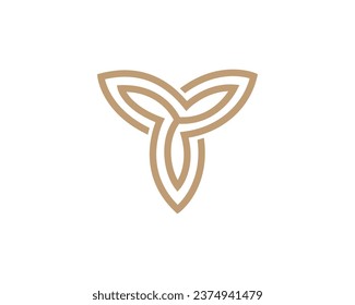 Trinity symbol filled and outlined style Vector