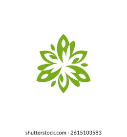 Trinity Triquentra icon logo, dynamic leaf triangle for nature industri, triangular