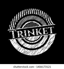 Trinket with chalkboard texture. Vector Illustration. Detailed.