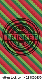 Trinket christmas emblem background. Vector Illustration. Detailed. 