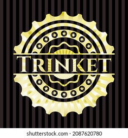 Trinket gold emblem. Vector Illustration. Detailed. 