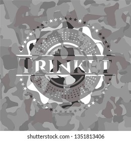 Trinket grey camouflage emblem