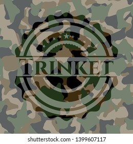 Trinket on camo pattern. Vector Illustration. Detailed.