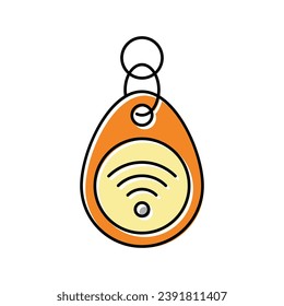 trinket rfid color icon vector. trinket rfid sign. isolated symbol illustration