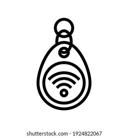 trinket rfid line icon vector. trinket rfid sign. isolated contour symbol black illustration