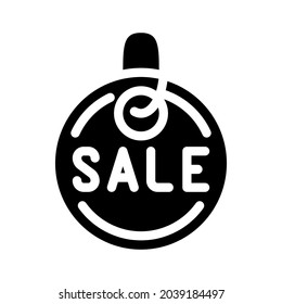 trinket sale glyph icon vector. trinket sale sign. isolated contour symbol black illustration