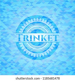 Trinket sky blue mosaic emblem