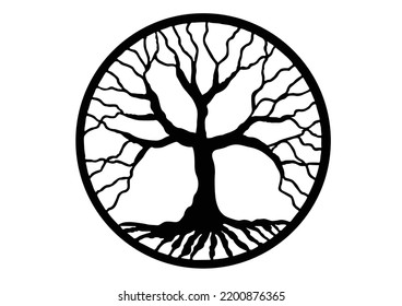 trinx tree of life roots wall decor metal in black