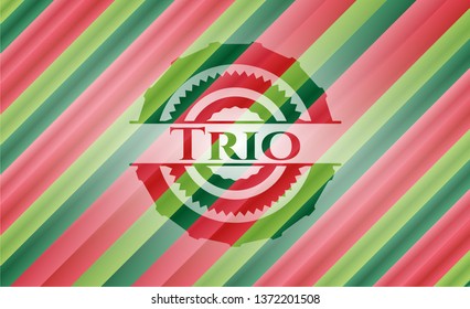 Trio christmas emblem.