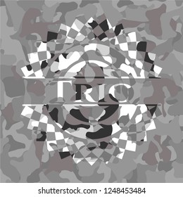 Trio on grey camouflage pattern