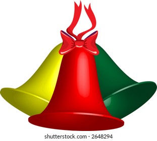 Trio of vector Christmas bells