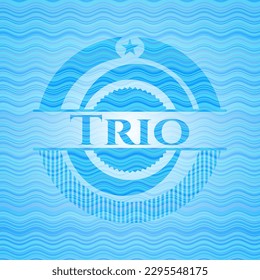 emblema de la representación del trío de agua. Ilustración vectorial. Detallado. 