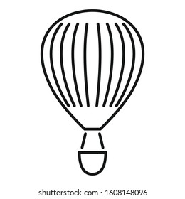 Trip air balloon icon. Outline trip air balloon vector icon for web design isolated on white background