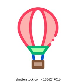 Trip Air Ballon Symbol Vektor. Outline Trip Air Ballon Sign. Illustration des isolierten Stumpfsymboles