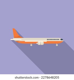 Trip airplane icon flat vector. Airport transfer. Travel hotel