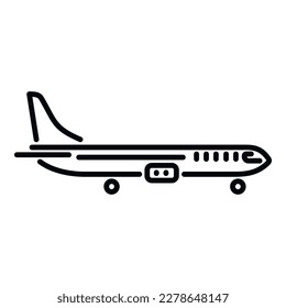 Trip airplane icon outline vector. Airport transfer. Travel hotel