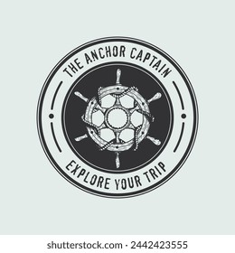 Trip for anchor captain logo design