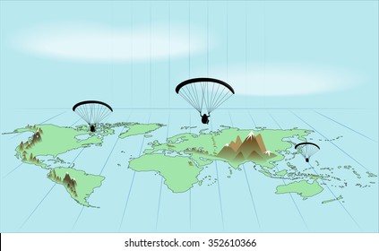 Trip around the world by paraglider