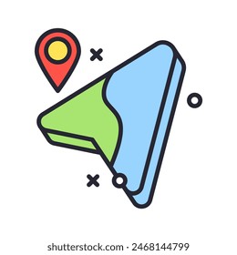 Trip arrow icon vector illustration