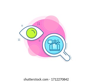 Trip bag sign. Research complex icon. Travel luggage line icon. Holidays case symbol. Analytics or analysis banner. Travel luggage sign. Vector