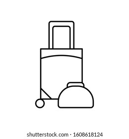 trip, baggage, suitcase line icon. elements of airport, travel illustration icons. signs, symbols can be used for web, logo, mobile app, UI, UX