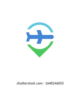 Trip booking logo template vector icon design