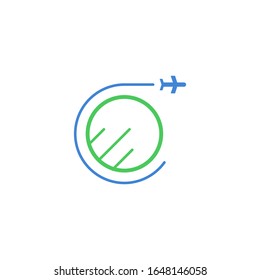 Diseño de icono vectorial de la plantilla de logotipo de reserva de viaje