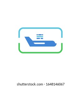 Trip booking logo template vector icon design