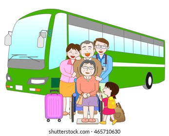 The trip by bus which is pleasant in families. 