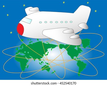 Trip by the jumbo jet