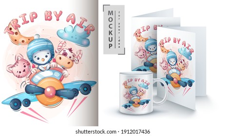 Trip by travel poster and merchandising. Vecto eps 10