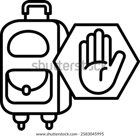 Trip Cancellation icon line high quality