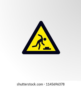 trip caution warn symbol for public transport areas