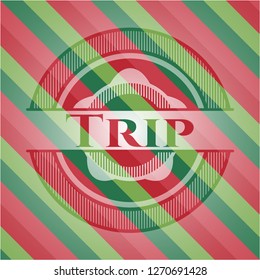 Trip christmas badge background.