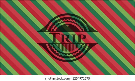 Trip christmas style emblem.