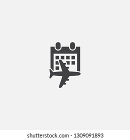 trip date base icon. Simple sign illustration. trip date symbol design. Can be used for web, print and mobile