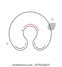 Trip Essentials Travel Pillow Vector Icon Design