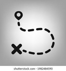Trip icon for the interface of applications, games.